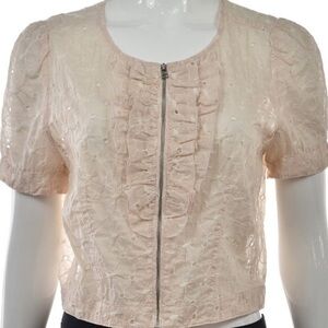 Elegant Lace Blouse in Soft Pink